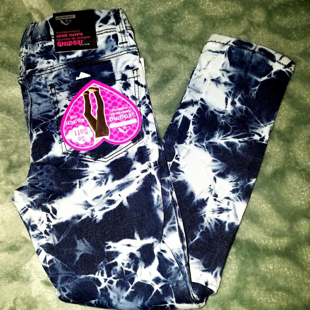 Jordache Girls Dark Tie-Dye Jeggings